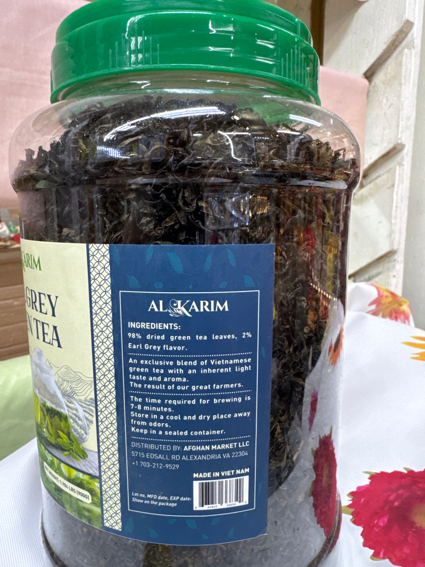 Al-Karim Earl Grey Green Tea – Loose Leaf (500g)