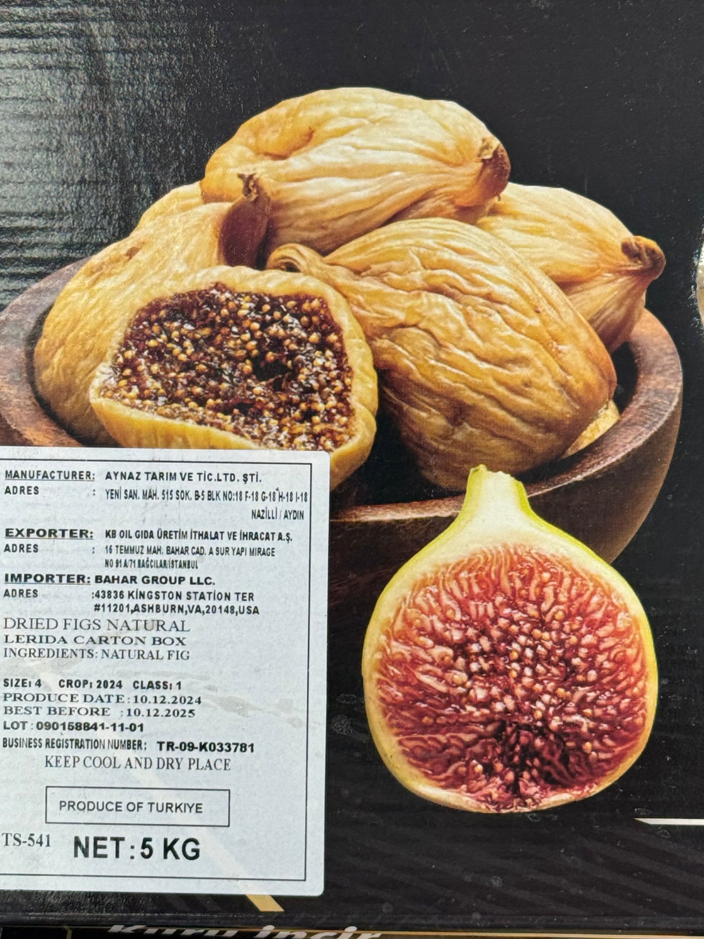 Premium Turkish Dried Figs – Kuru İncir 5 kg Box