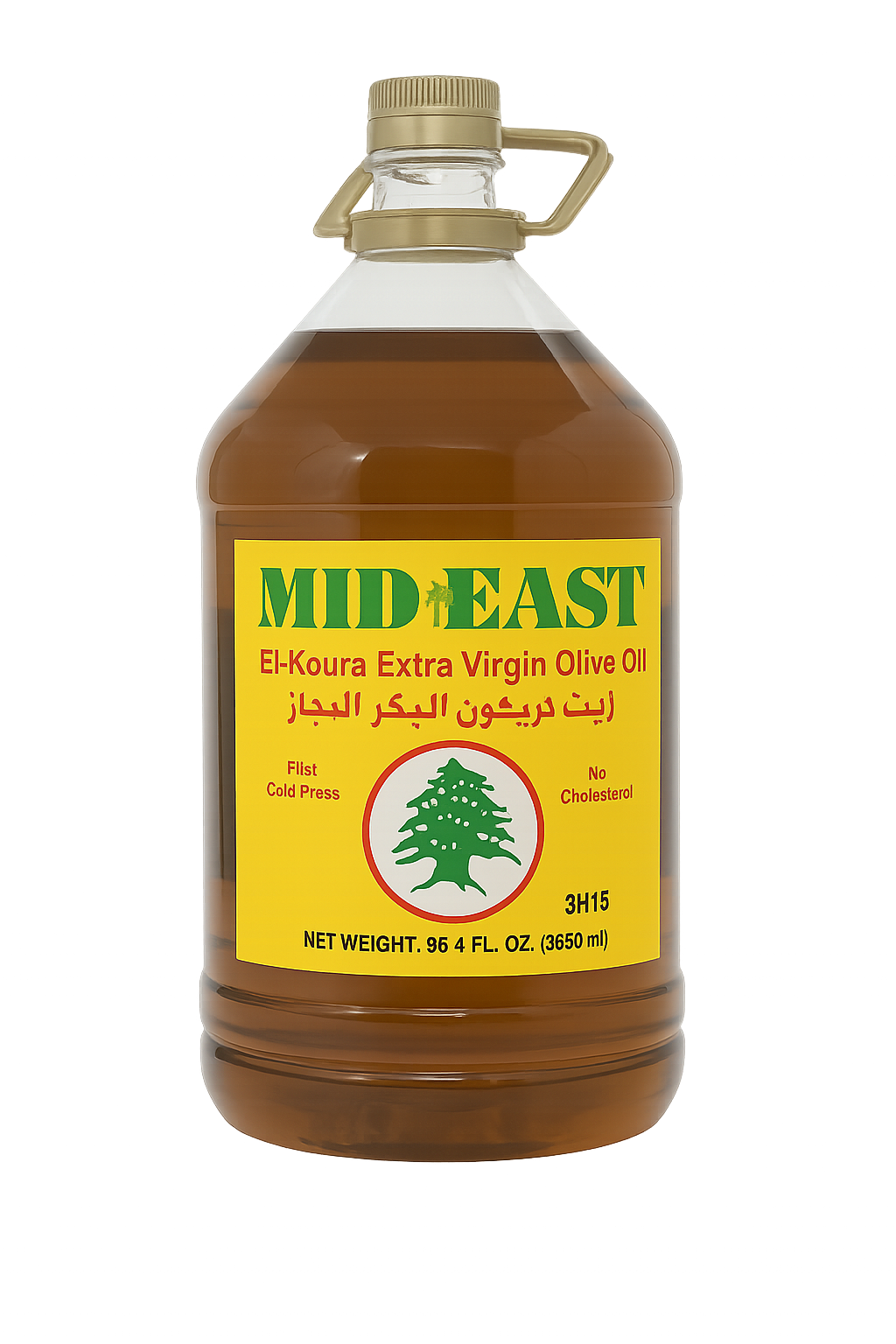 Mid East El-Koura Extra Virgin Olive Oil – 96.4 FL OZ (2.85L)