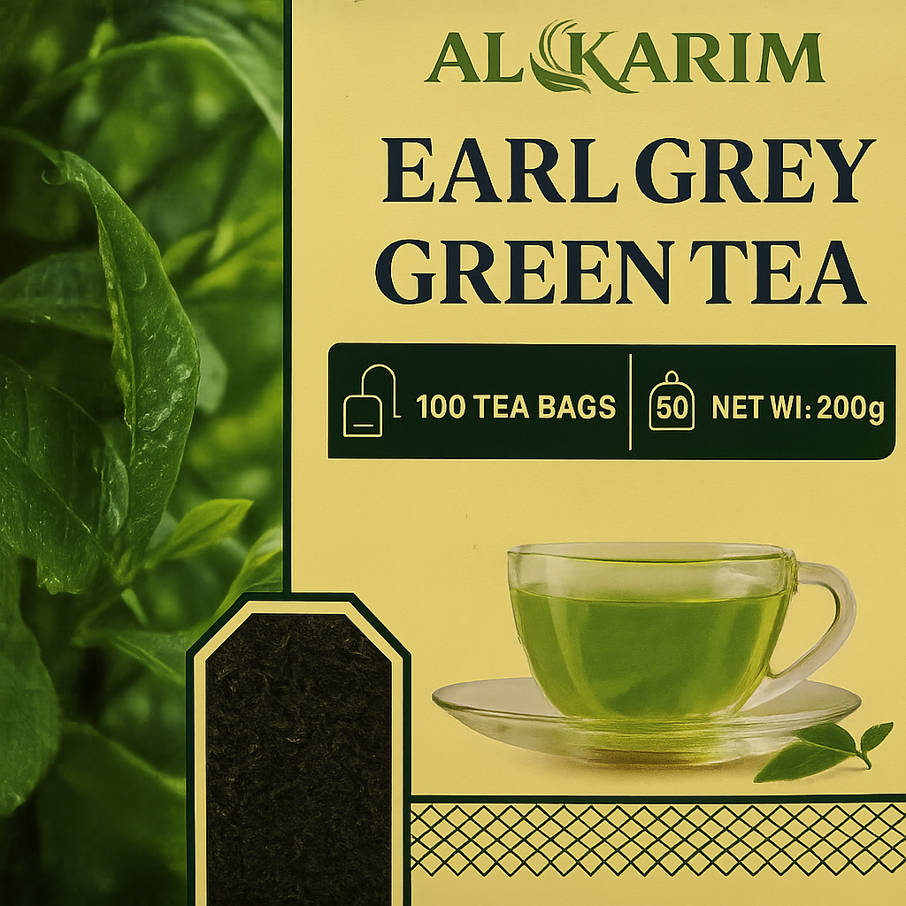 Al-Karim Earl Grey Green Tea – 100 Tea Bags (200g)