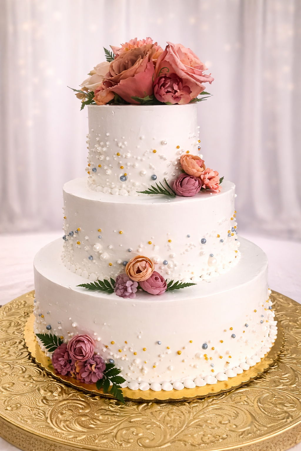 Pearl Blossom Luxe Cake ($9 per person)