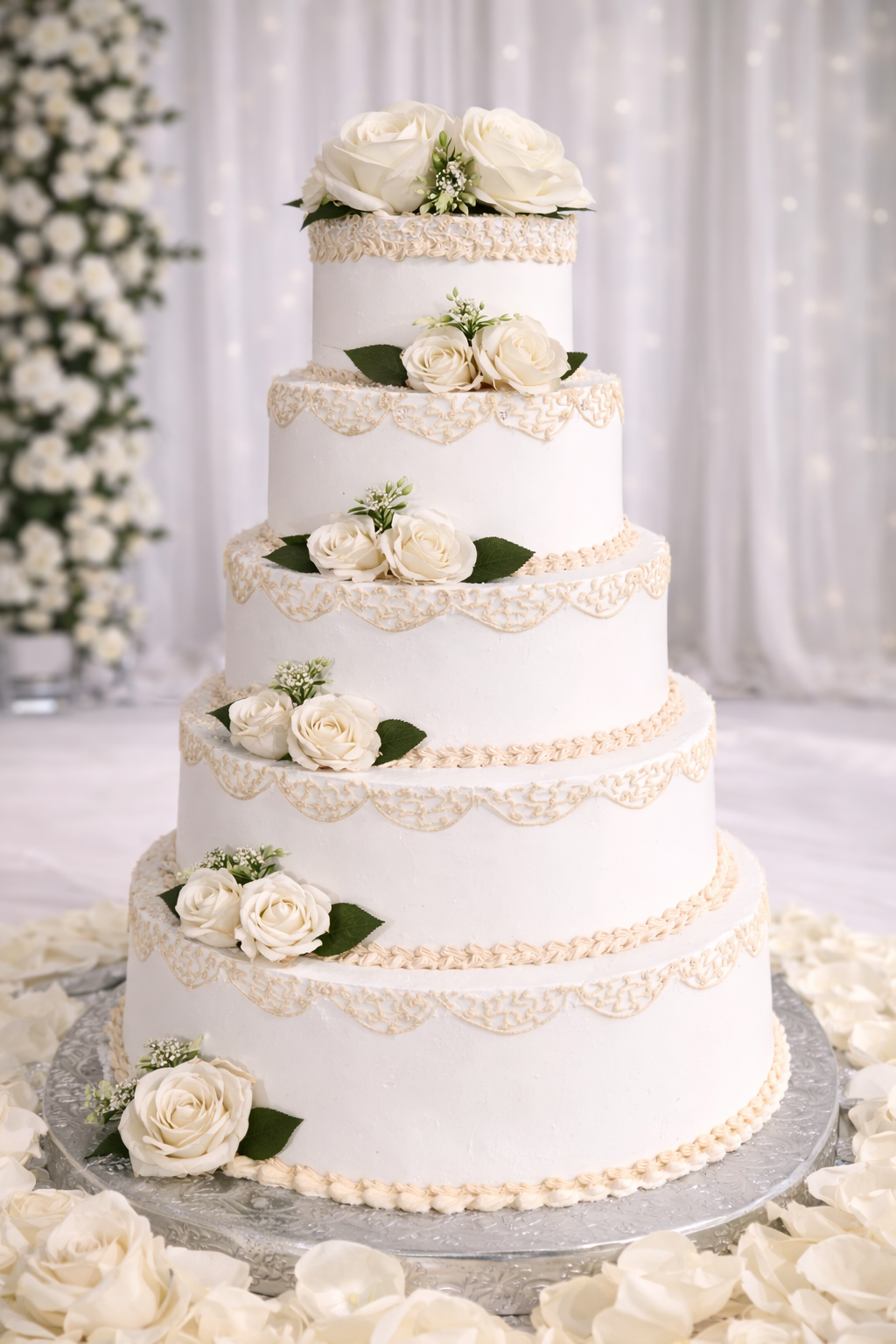 Ivory Lace Royale Cake ($9 per person)
