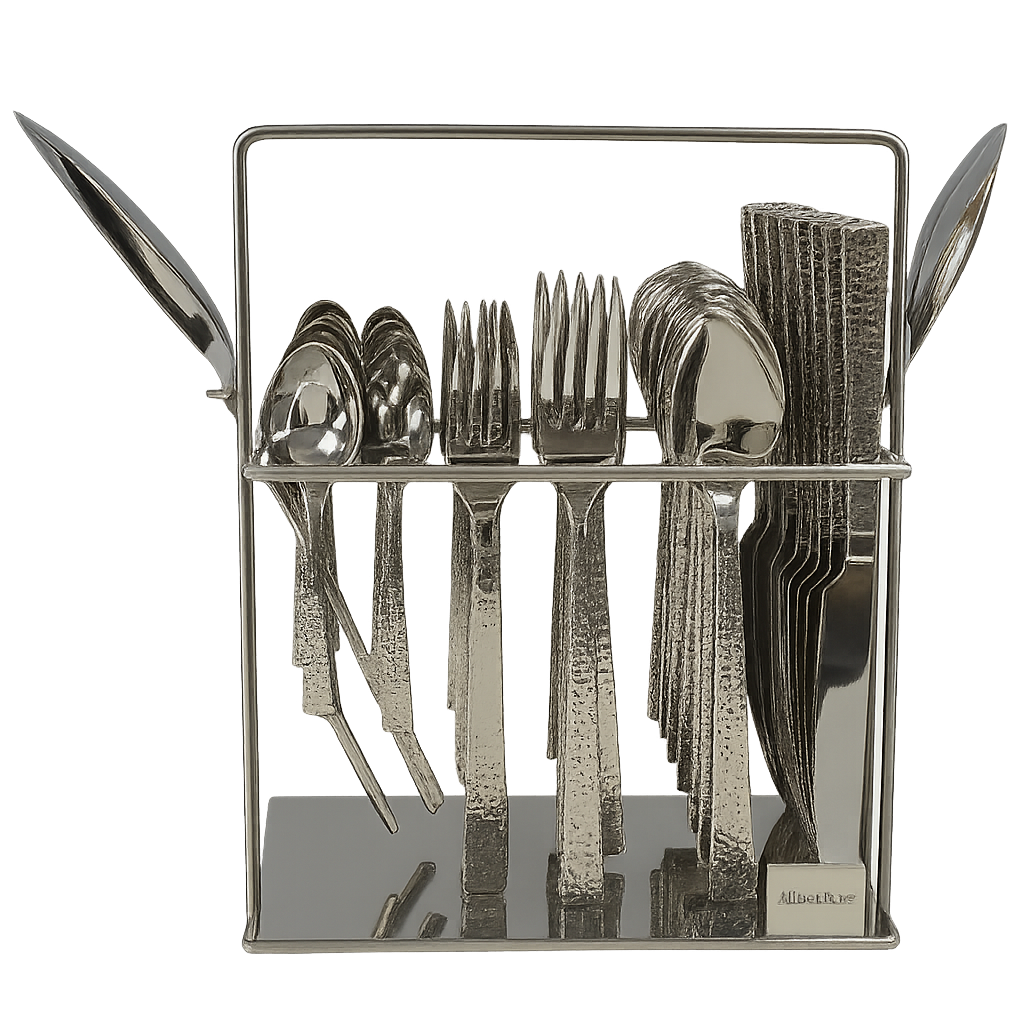 Premium Hammered Stainless Steel Cutlery Set