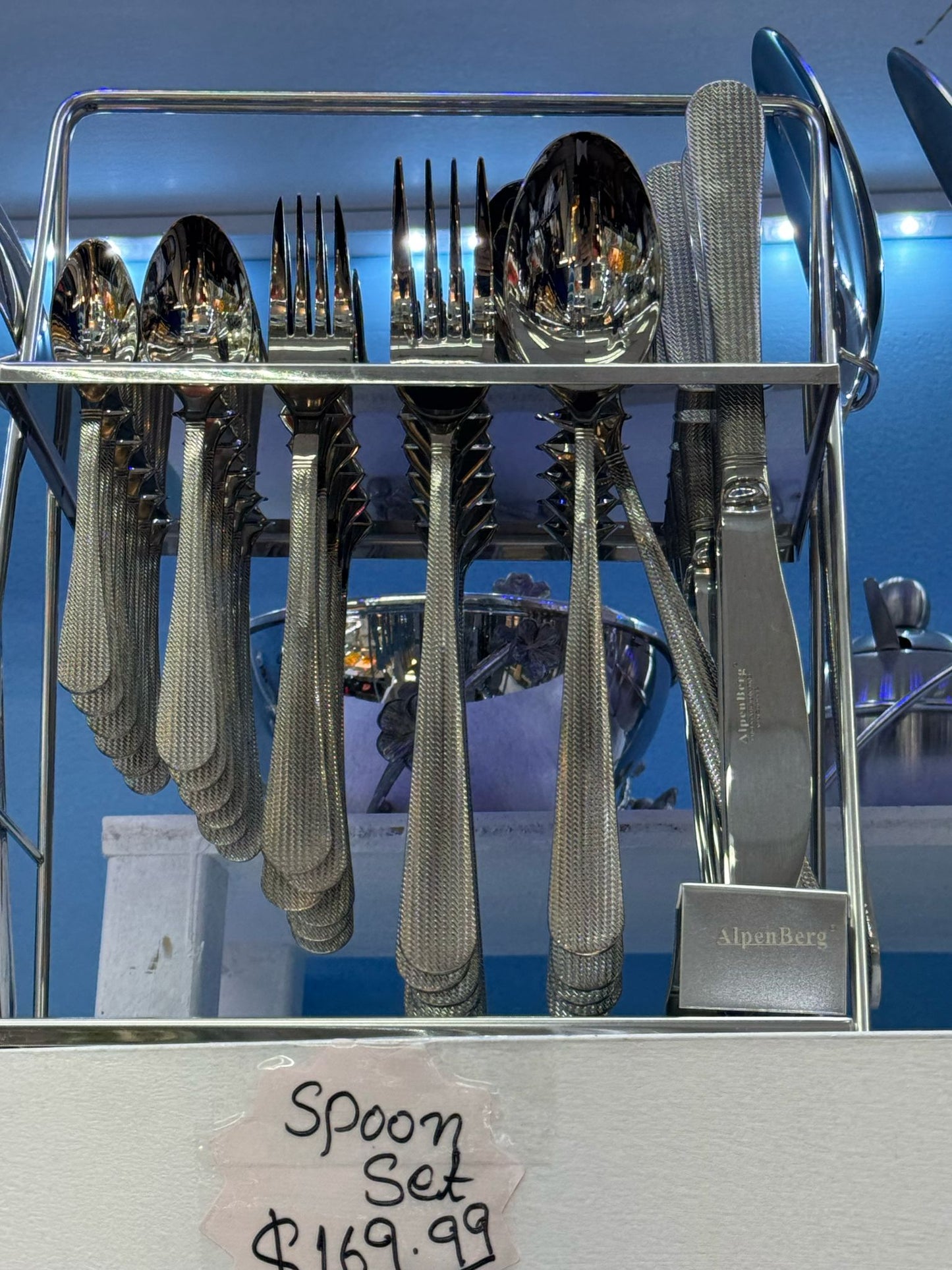 AlpenBerg 24-Piece Luxury Flatware Set with Stand