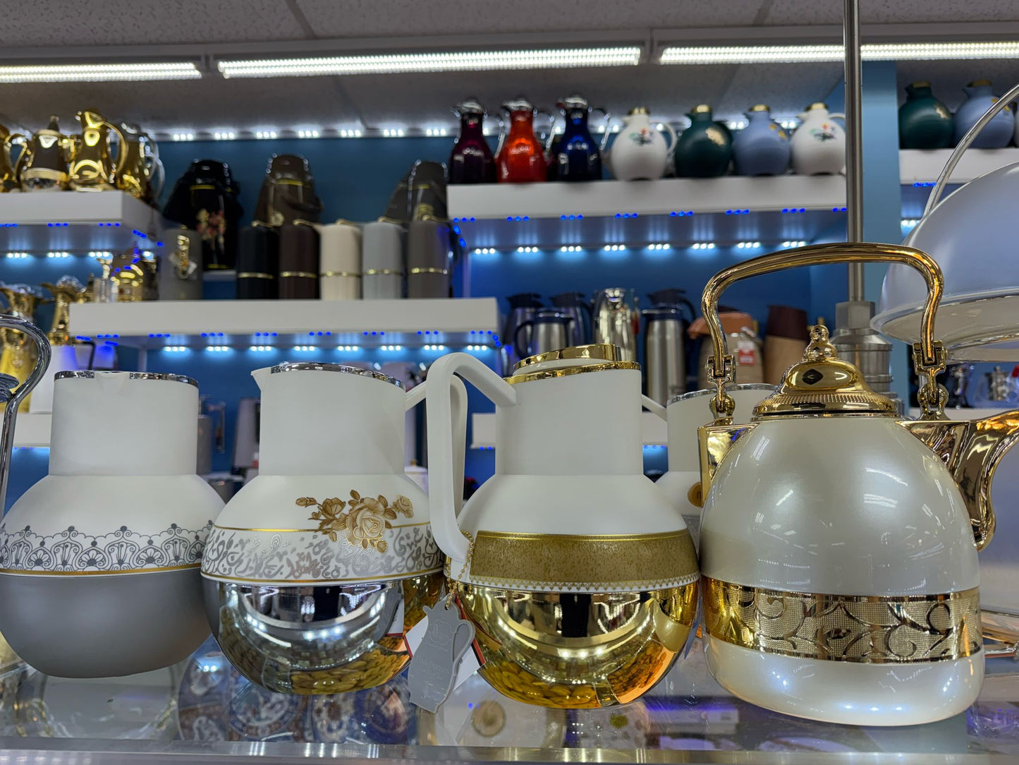 Luxury Thermal Carafes & Teapots – Assorted Gold & White Designs