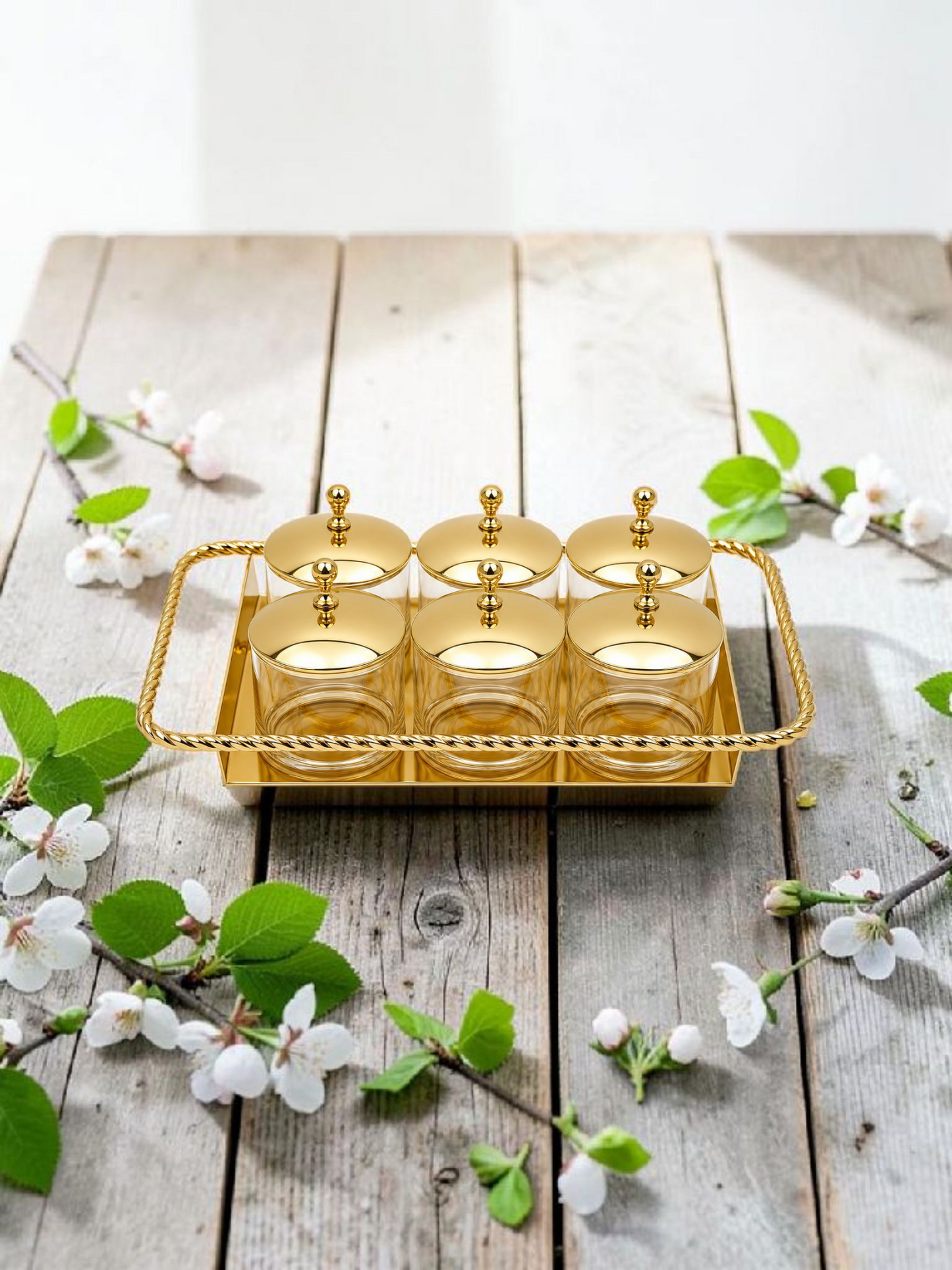 Luxury Gold Spice Jar Set