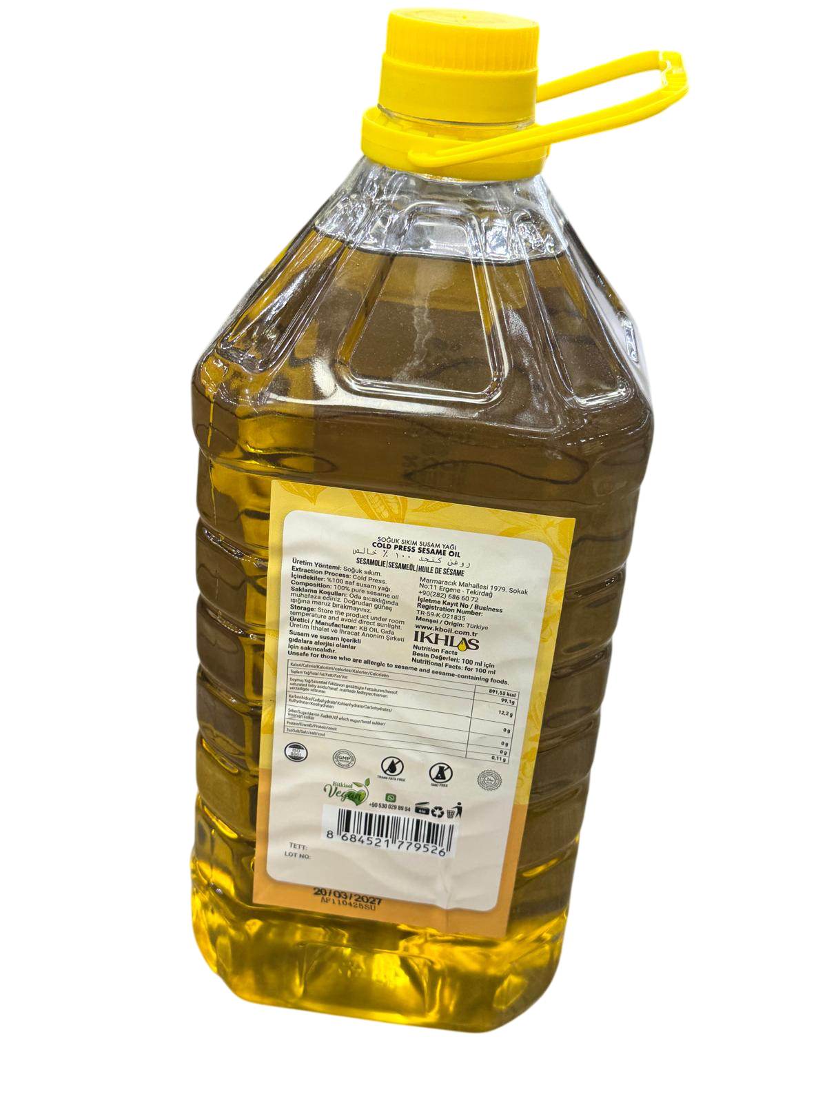 IKHLAS Premium Cold-Pressed Sesame Oil – 5L