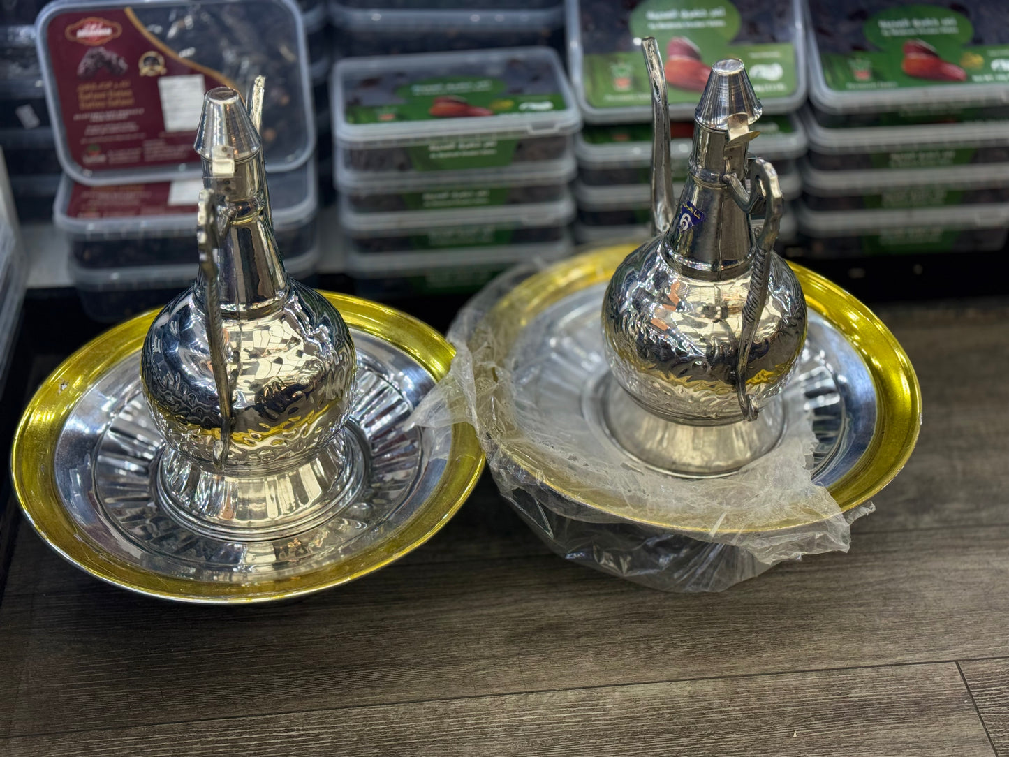 Traditional Aluminum Aftaba Set with Basin (3-Piece)