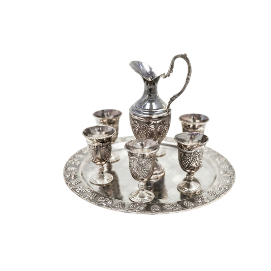 Vintage Silver Cordial Serving Set – 7 Piece
