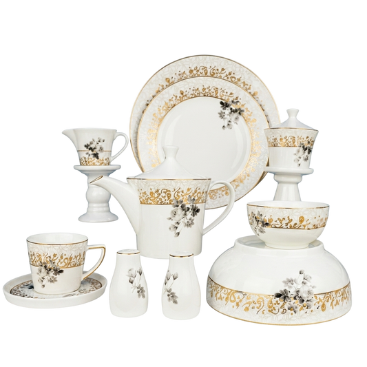 Golden Blossom Porcelain Dining Collection