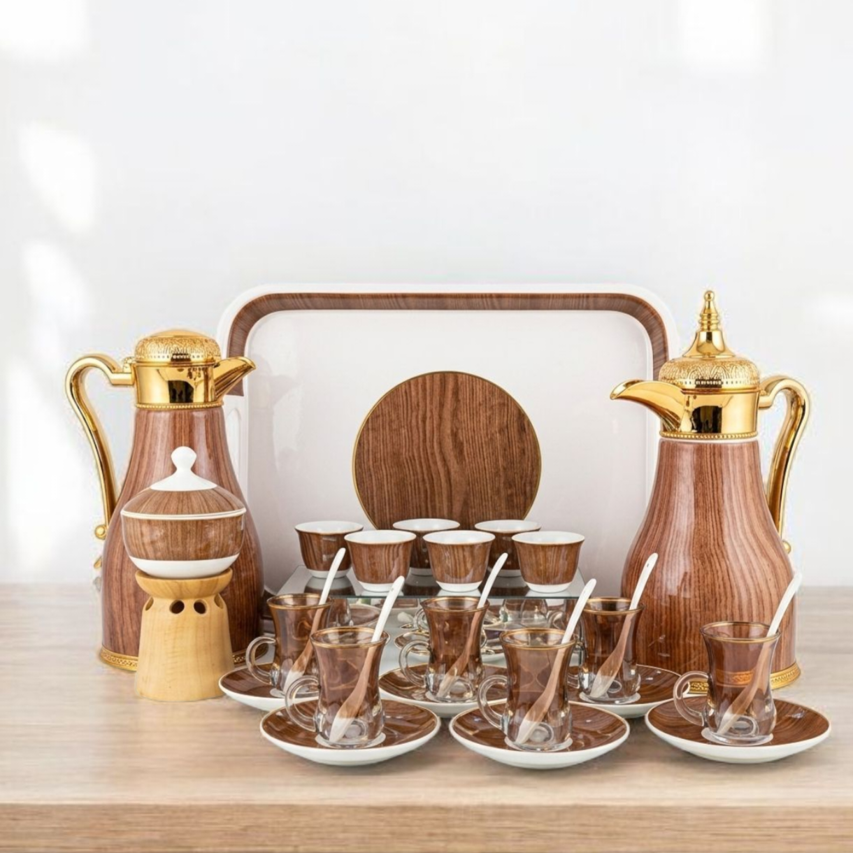 Royal Woodgrain Hospitality Set – 26 Piece