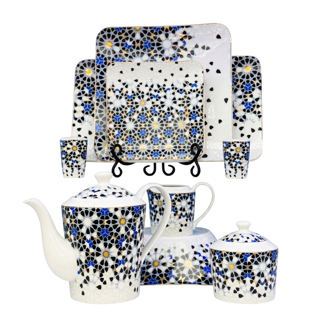 Azure Mosaic Porcelain Tea & Dining Collection