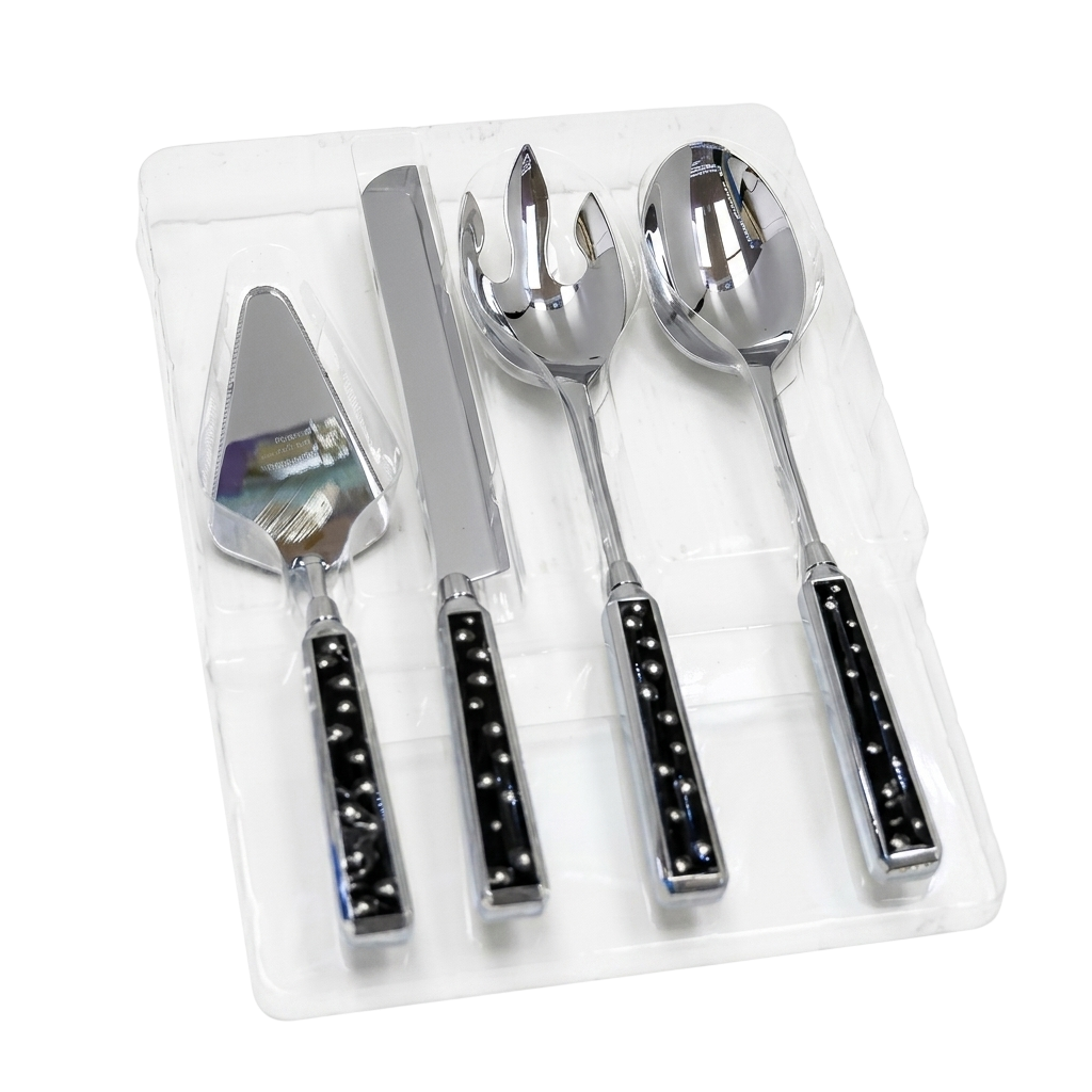 Midnight Crystal 4-Piece Serving Set
