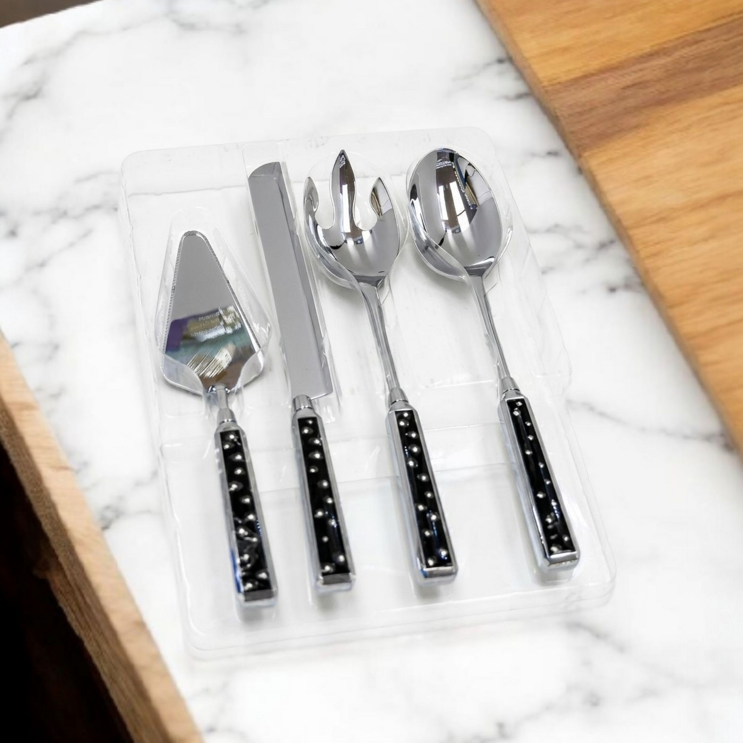 Midnight Crystal 4-Piece Serving Set