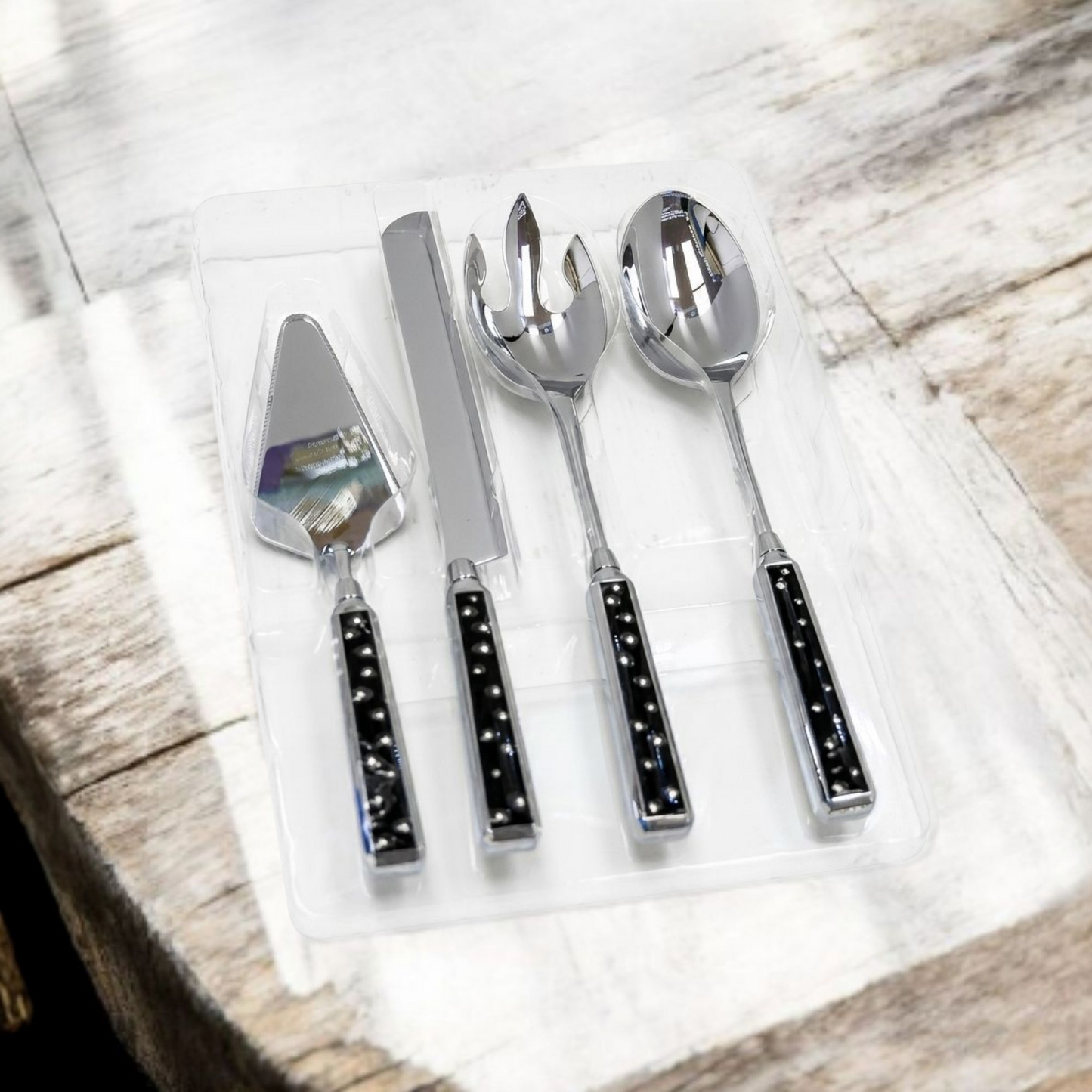 Midnight Crystal 4-Piece Serving Set
