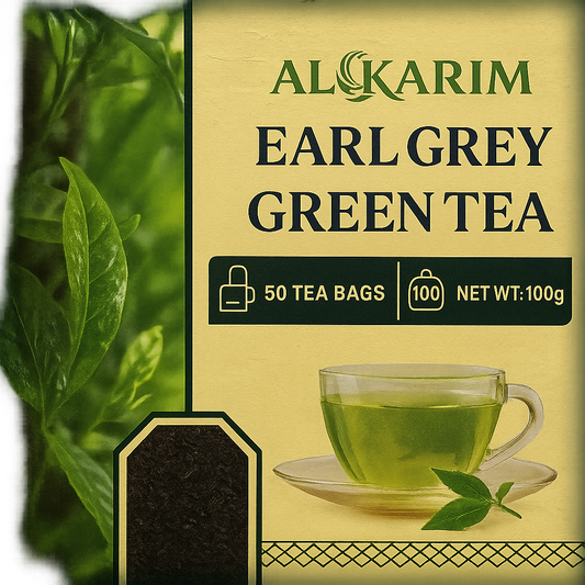 Al-Karim Earl Grey Green Tea – 50 Tea Bags (100g)