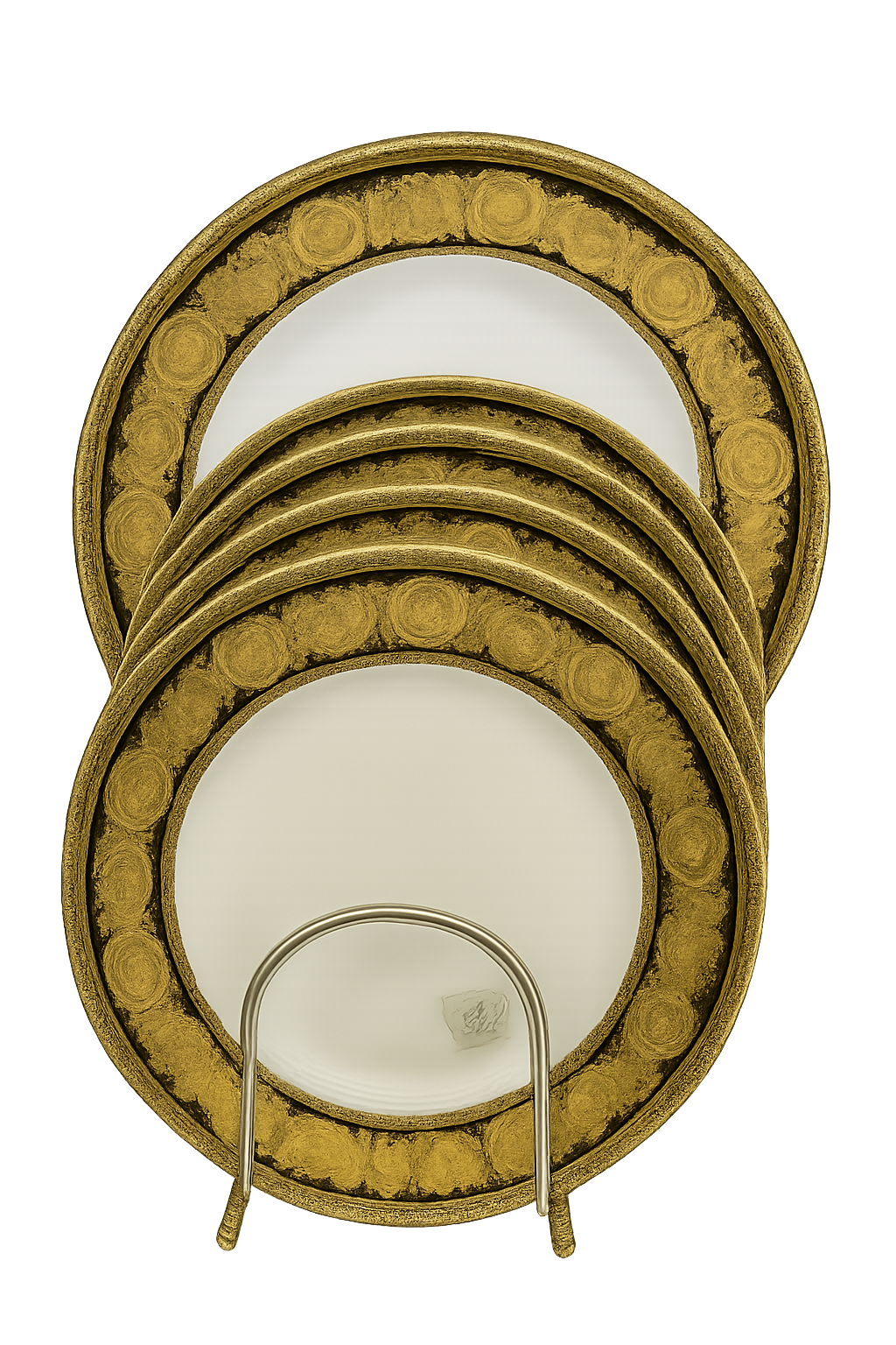6-Piece Royal Dinner Plate Set – Black & Gold Design