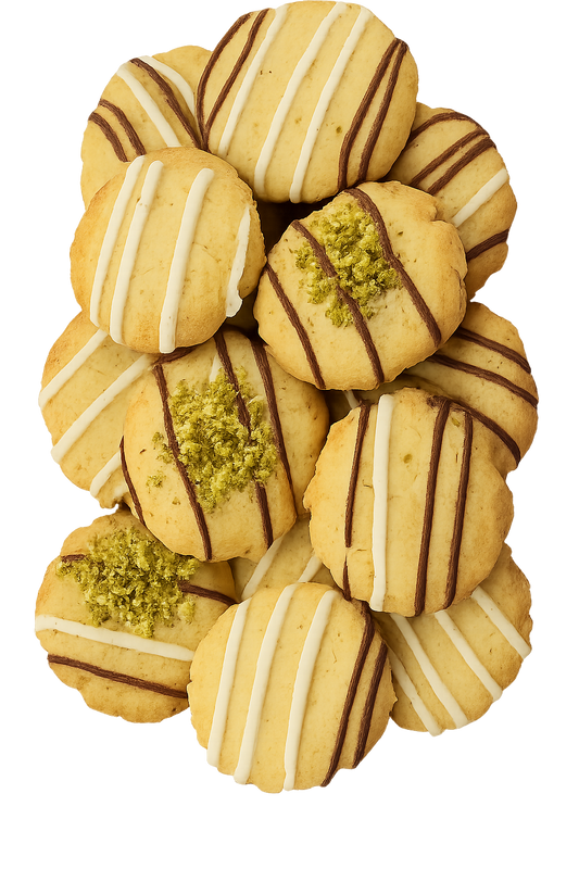 Pistachio Chocolate Drizzle Cookies 10.99/lb