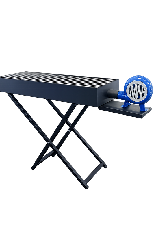 Heavy-Duty Folding BBQ Grill with Air Blower