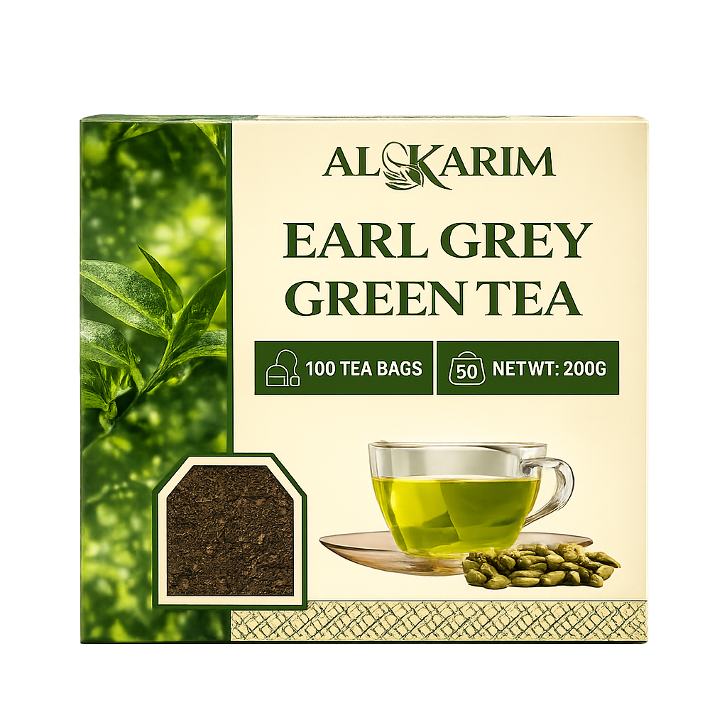 Al-Karim Earl Grey Green Tea – 100 Tea Bags (200g)