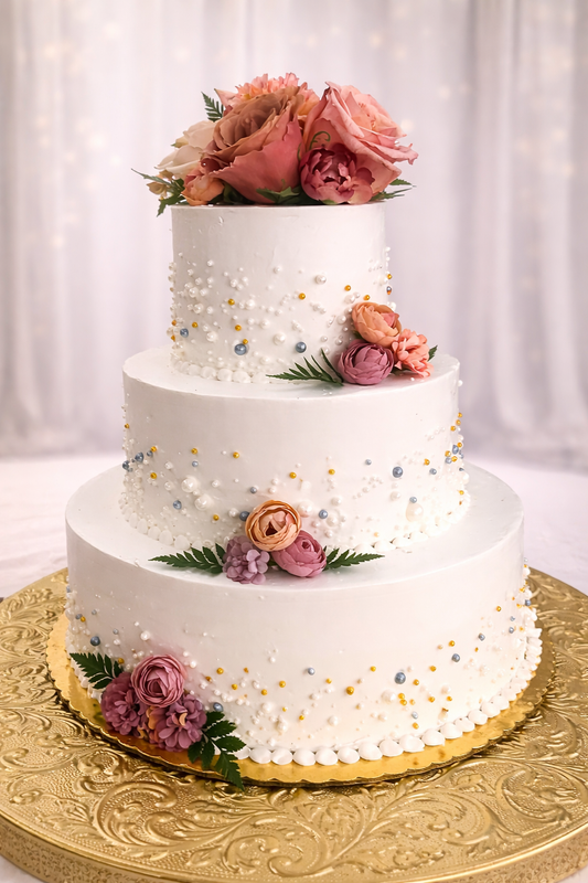 Pearl Blossom Luxe Cake ($9 per person)