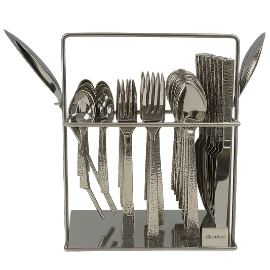 Premium Hammered Stainless Steel Cutlery Set