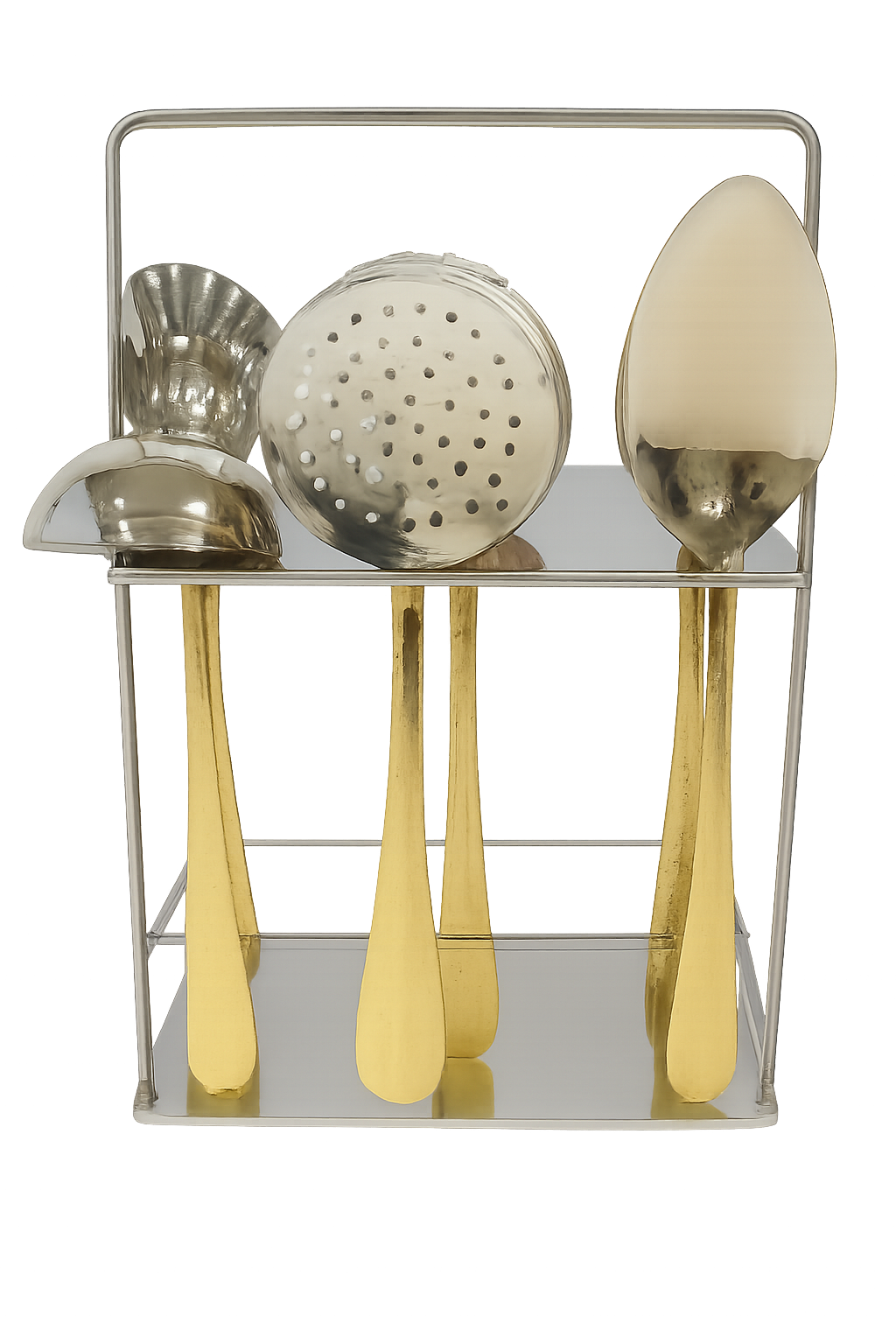 Gold Hammered Cooking Utensil Set
