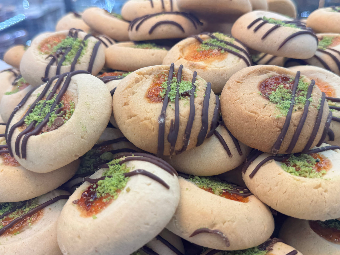 Afghan Jam & Chocolate Drizzle Cookies – 12.99/lb