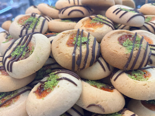 Afghan Jam & Chocolate Drizzle Cookies – 12.99/lb