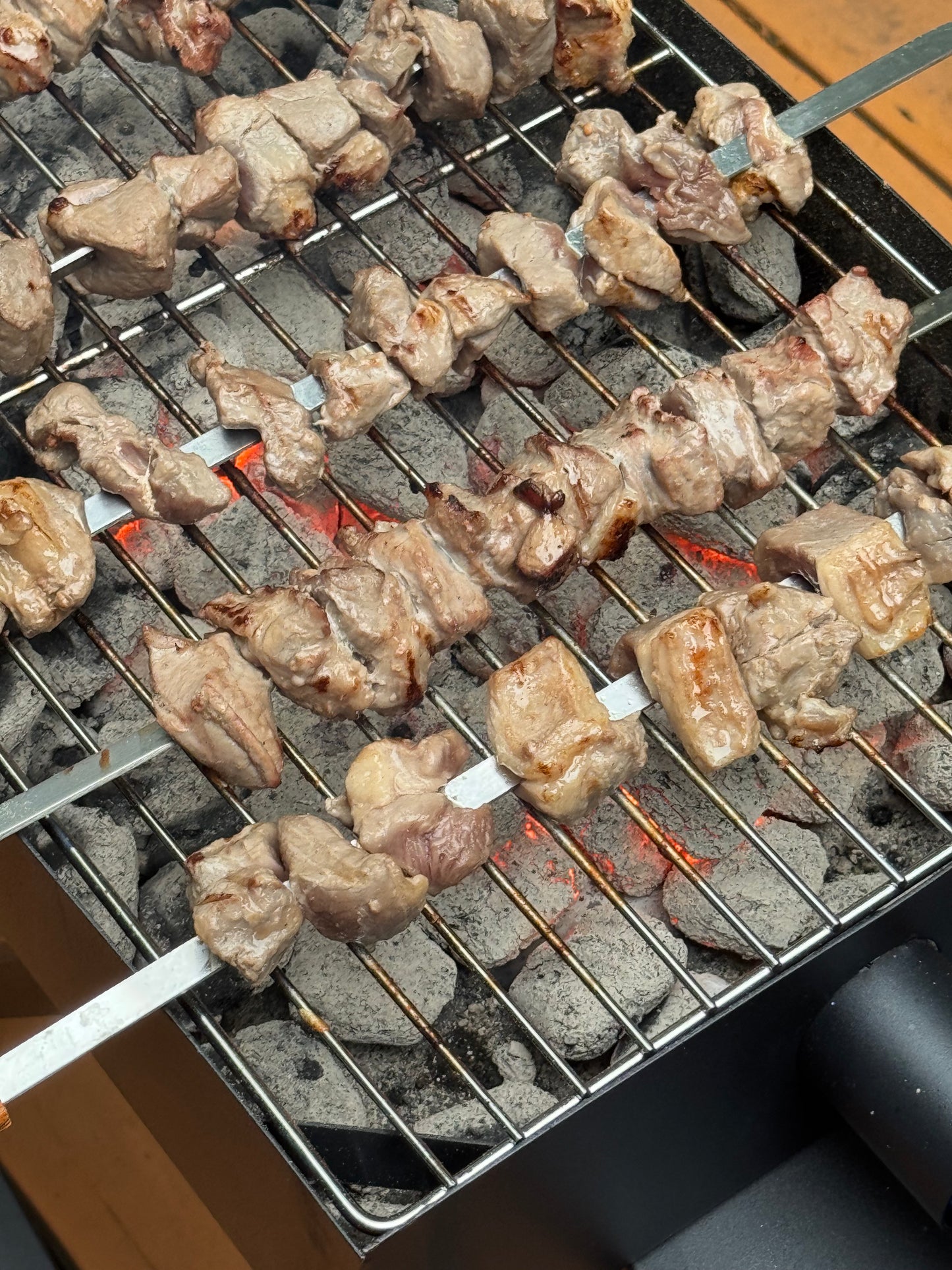 Heavy-Duty Standing Charcoal Grill with Hand Crank Blower 30x80