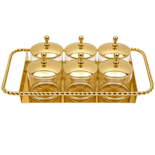 Luxury Gold Spice Jar Set