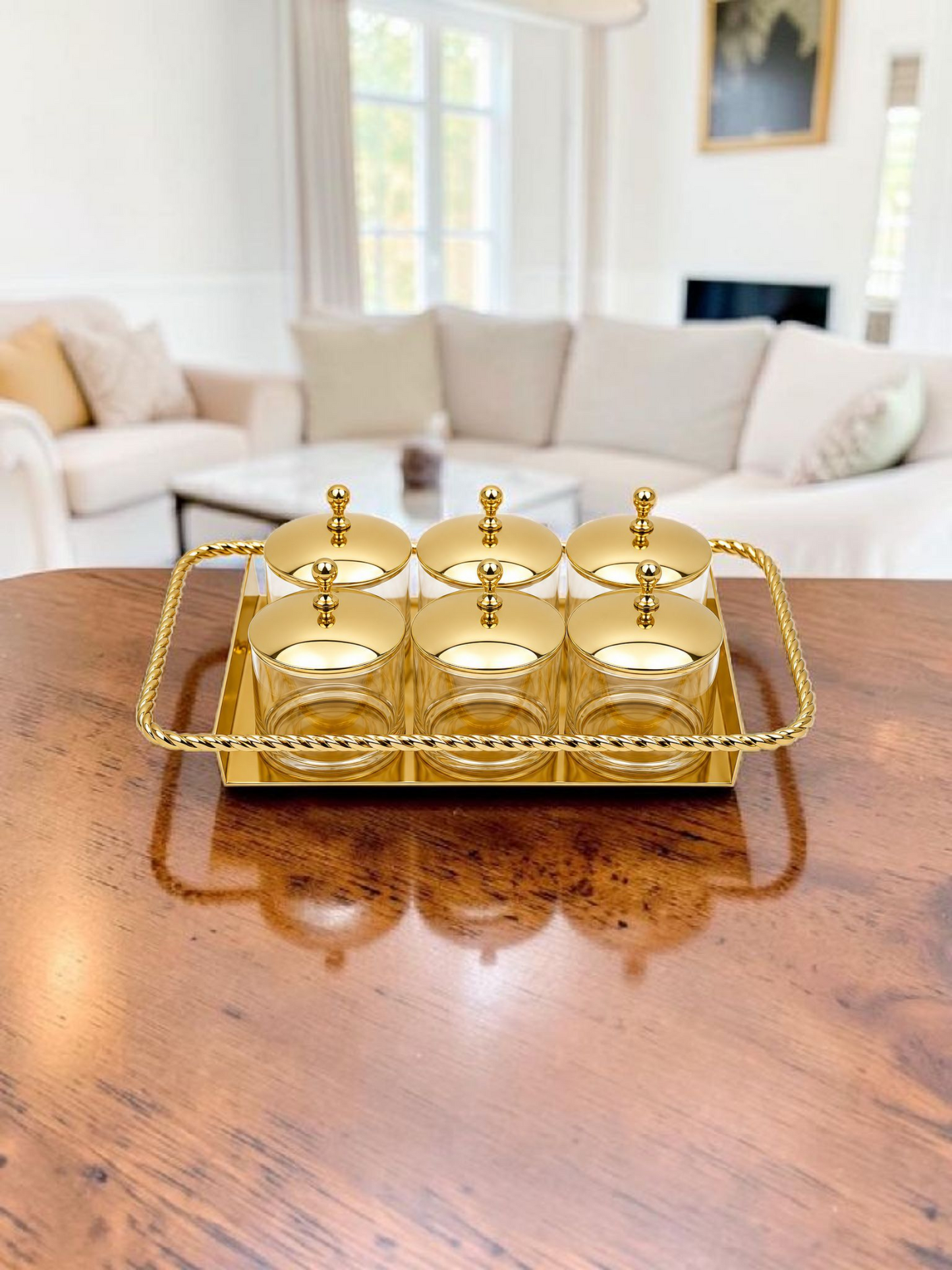 Luxury Gold Spice Jar Set
