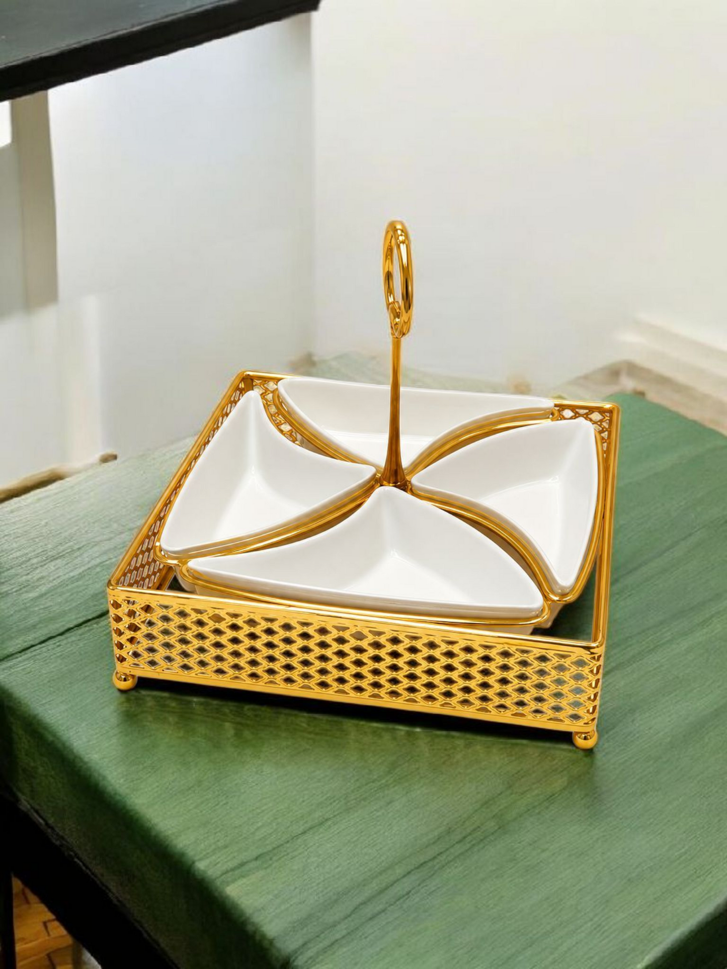 Luxury Gold Snack Serving Tray
