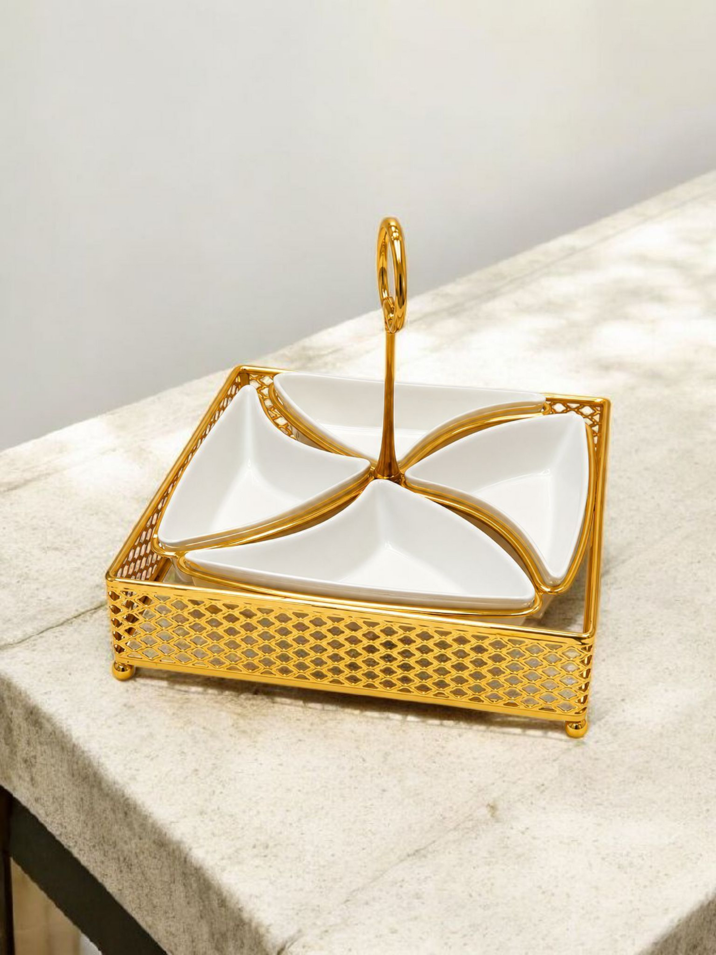 Luxury Gold Snack Serving Tray