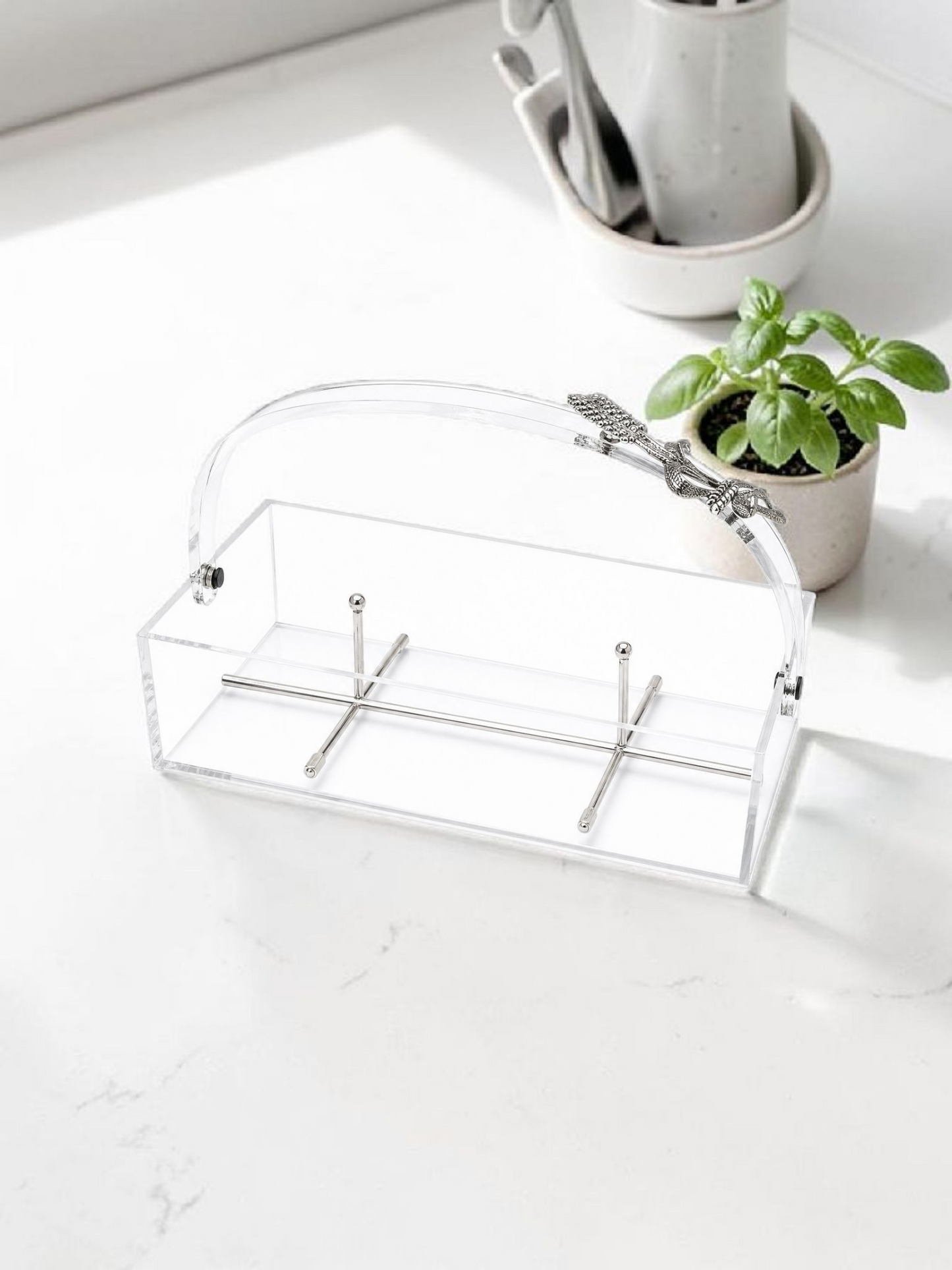Luxury Clear Acrylic Organizer Basket