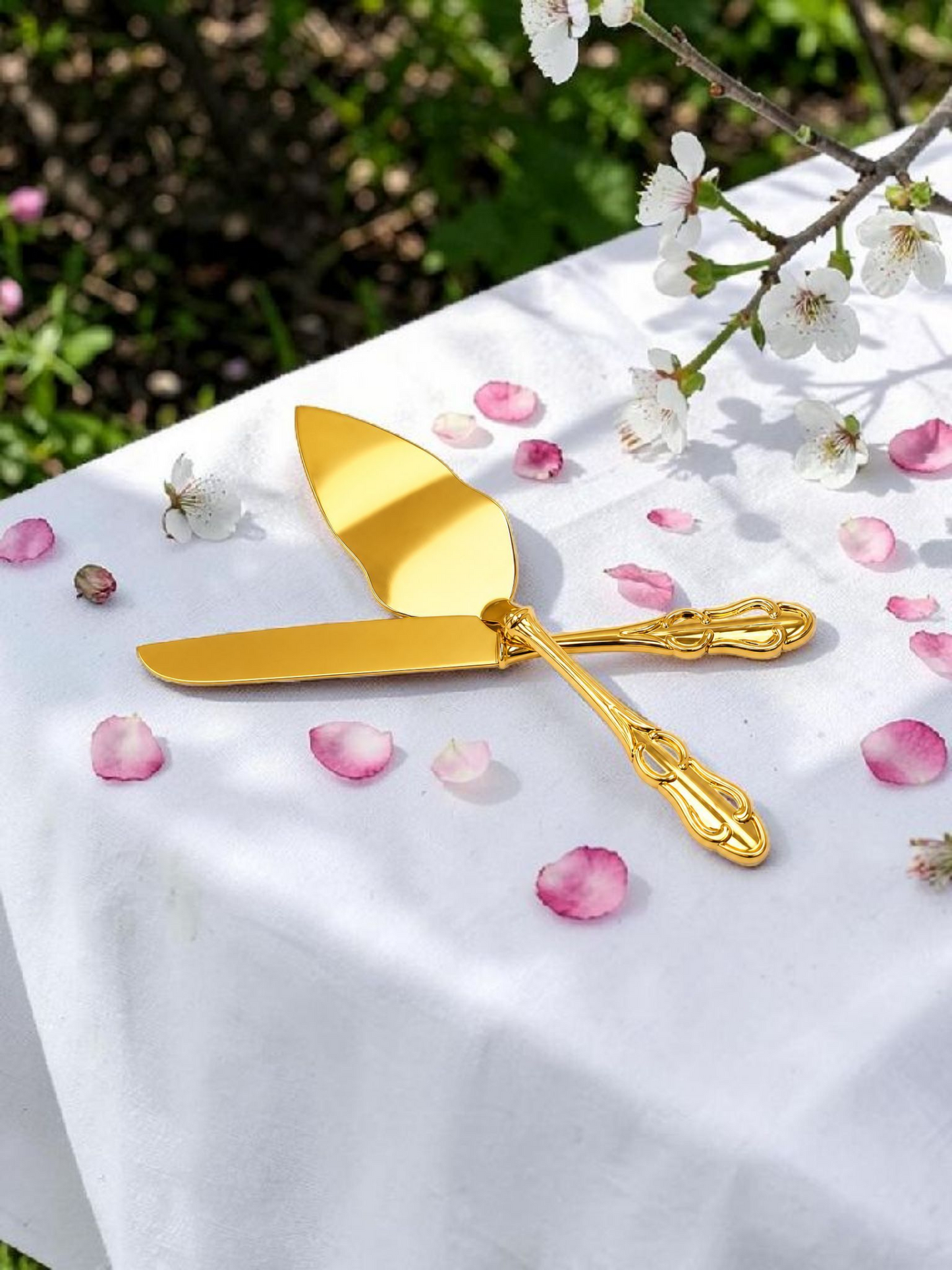 Royal Gold Cake Server Set