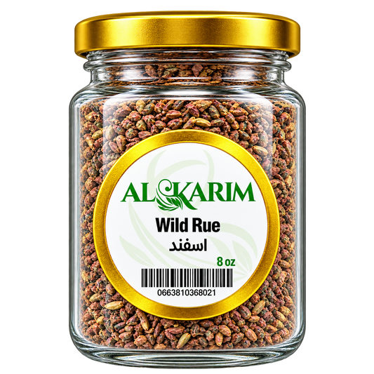 AL-KARIM Wild Rue Seeds Incense & Aromatic Burning, 8 oz Jar
