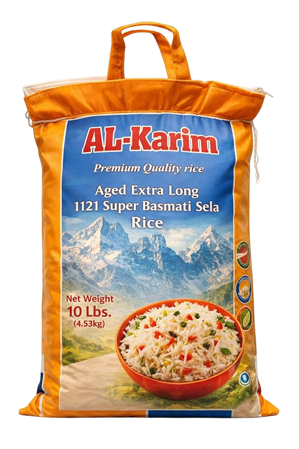 Al-Karim 1121 Aged Extra Long Super Basmati Sela Rice – 10 lbs