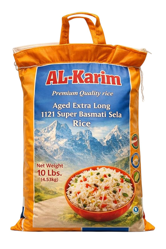 Al-Karim 1121 Aged Extra Long Super Basmati Sela Rice – 10 lbs